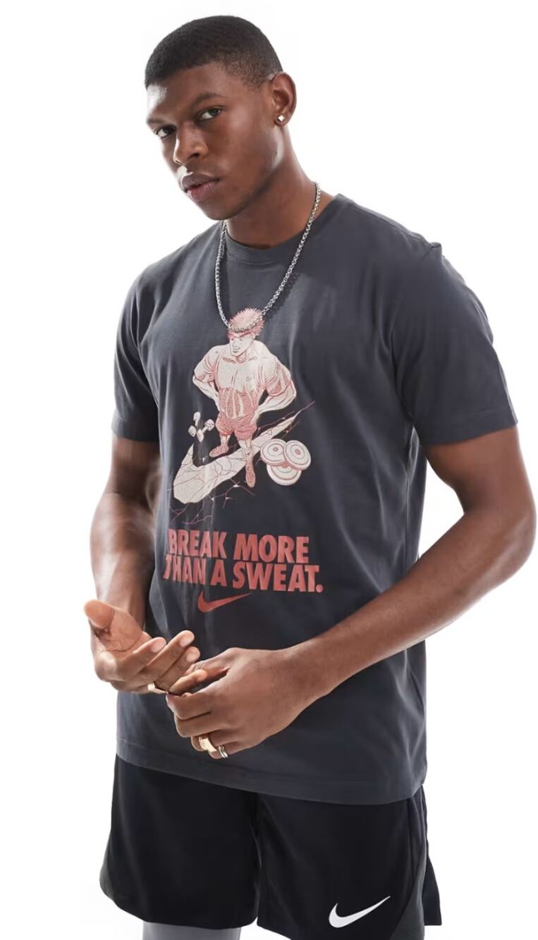 Nike Training IYKYK graphic T-shirt in dark gray Size Large